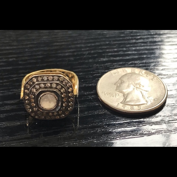 Lisa Robertson Ring Quartz and White Zircon Size 5 - Picture 6 of 7